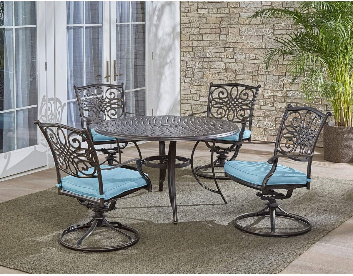 5-Piece Cast Aluminum Outdoor Patio Dining Set E52537