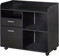 White Mobile Filing Cabinet with 2 Drawers and 3 Shelves I334