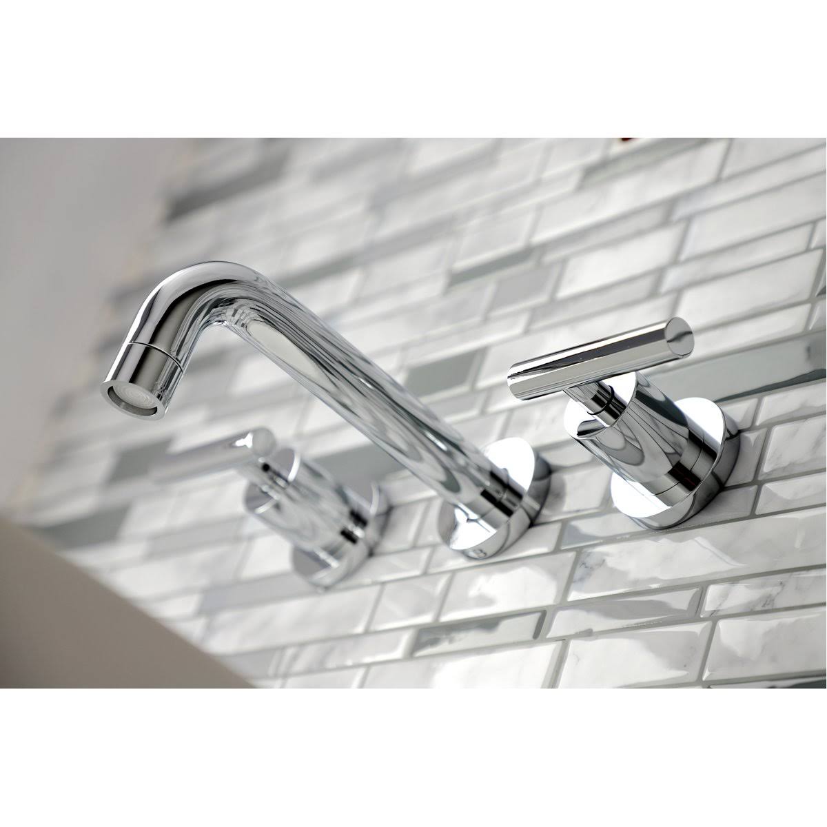 2-Handle Wall Mount Bathroom Faucet, Antique Brass X5960