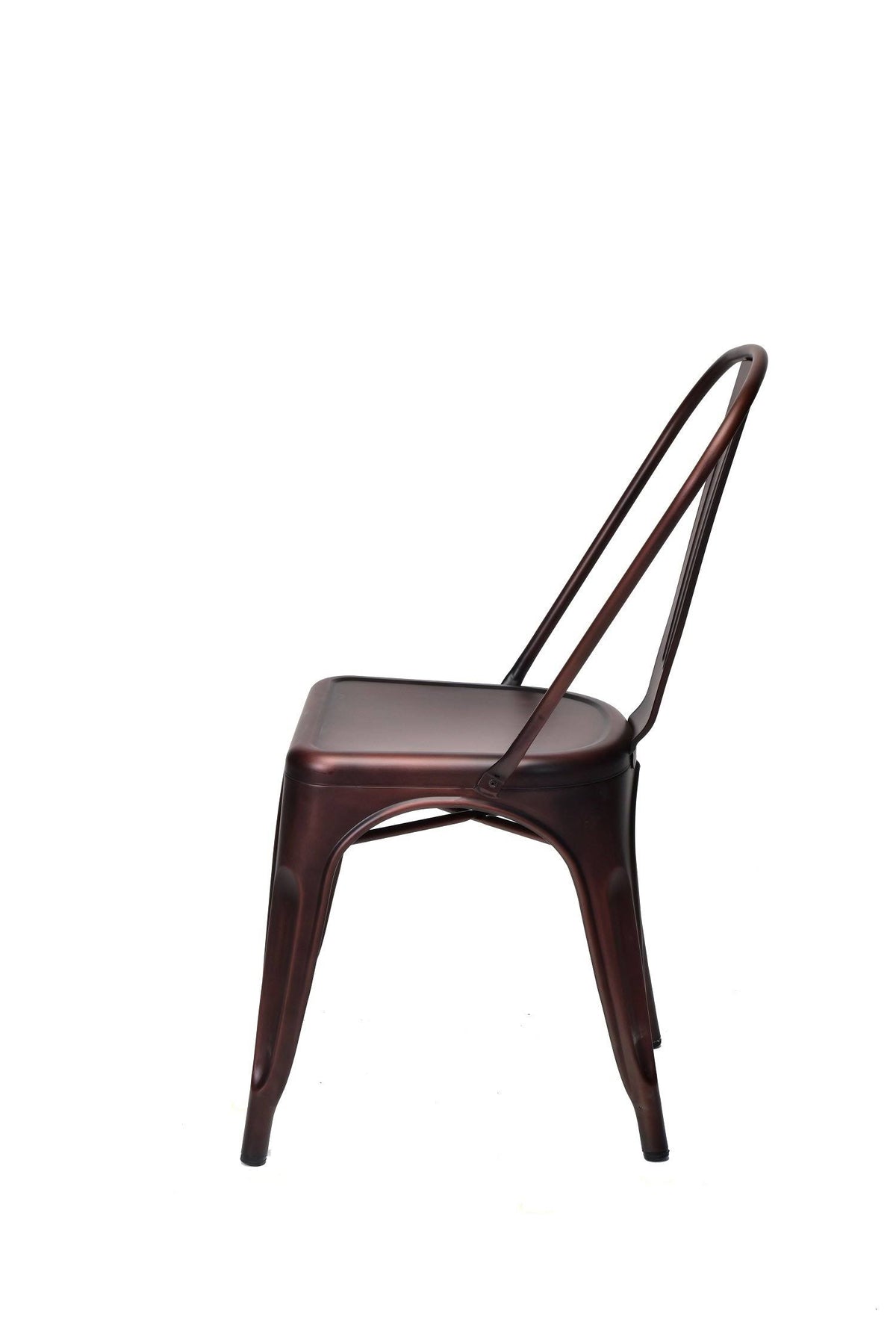 Powder Coated Steel Stackable Armless Chair Set of 4 X4818