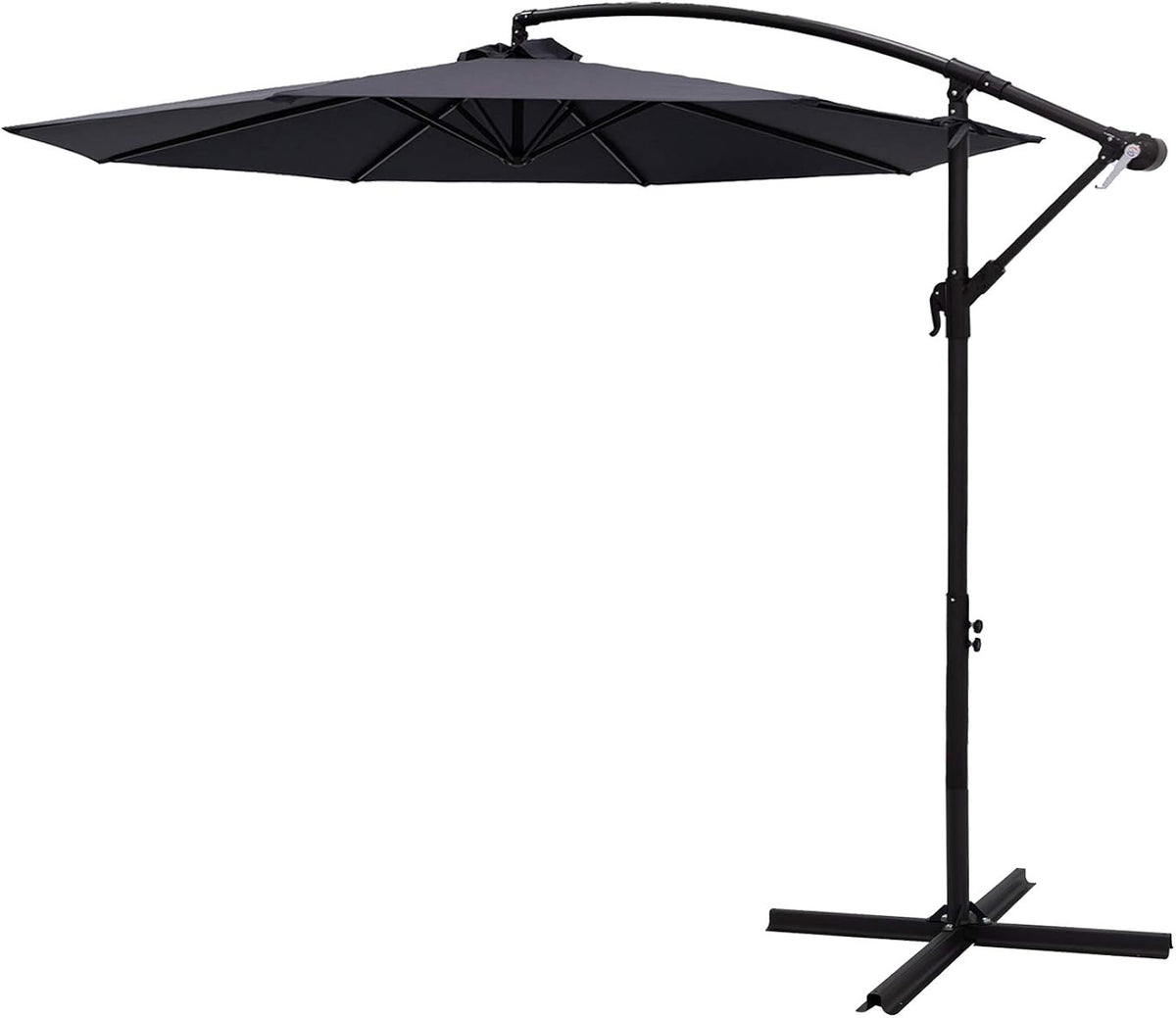 10 ft Cantilever Offset Patio Umbrella with Cross Base G1128