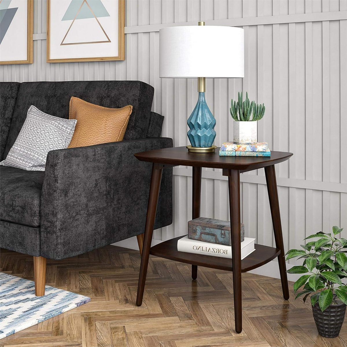 4 Shelf Walnut Bookcase O23352