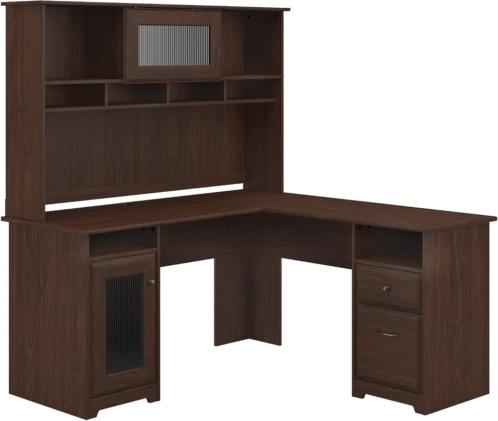 L Shaped Desk with Hutch P29633