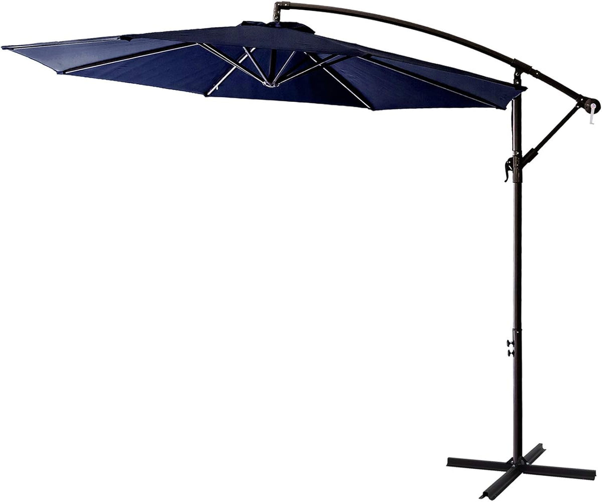 10 ft Cantilever Offset Patio Umbrella with Cross Base G1128