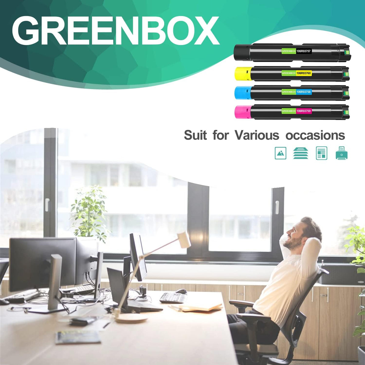 Remanufactured Toner Cartridge 1 Black 1 Cyan 1 Magenta 1 Yellow H7980
