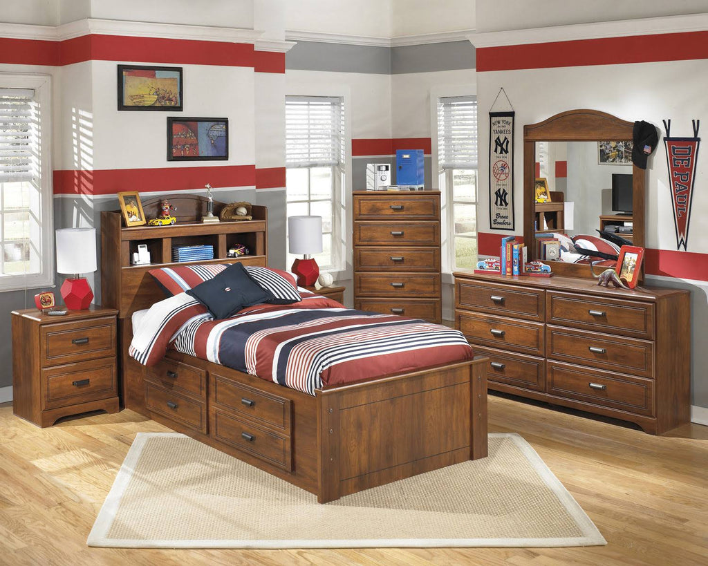 Twin Bookcase Headboard Brown E974