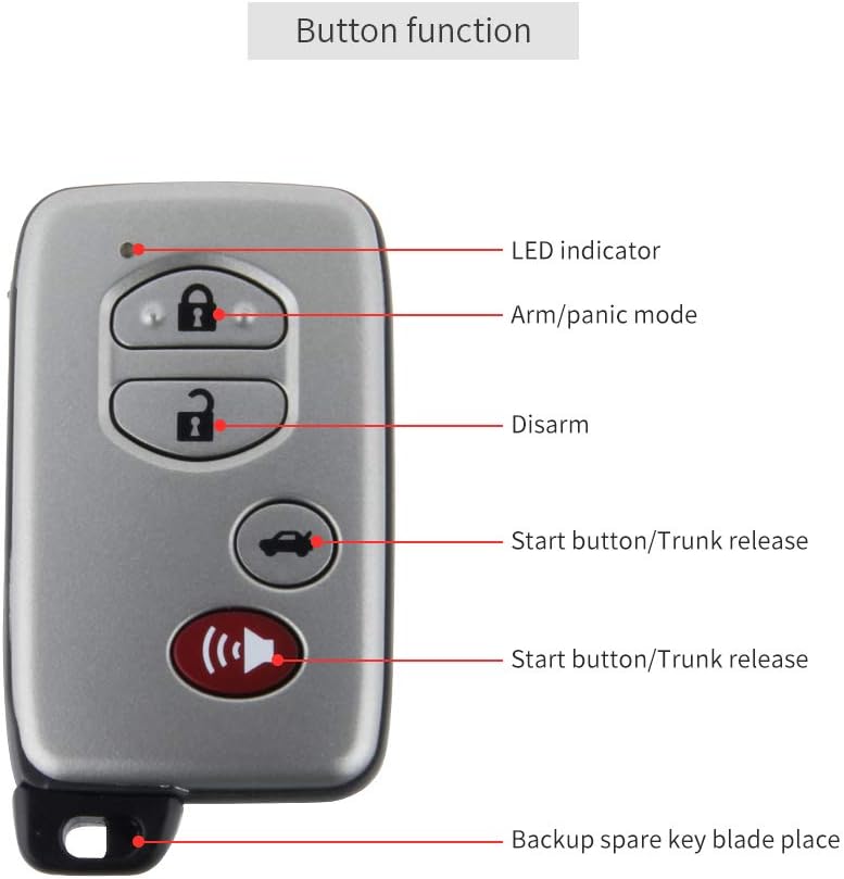 Smart Key PKE Car Alarm System Push Start Stop Button Keyless Go DC12V E59082