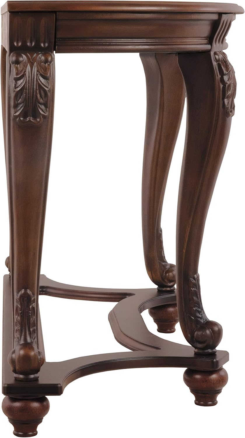 Dark Brown Glass Top Sofa Table K59332
