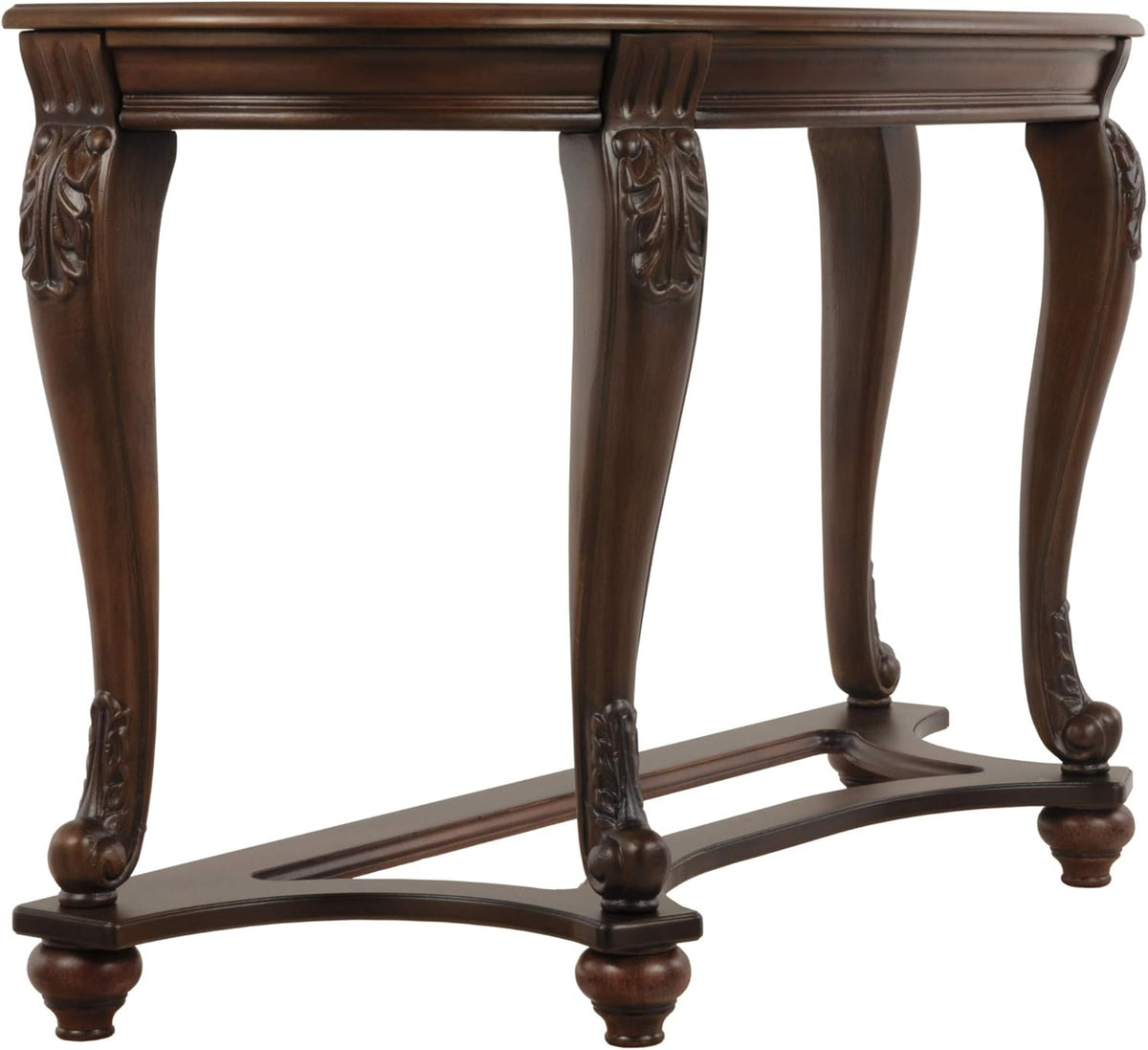 Dark Brown Glass Top Sofa Table K59332