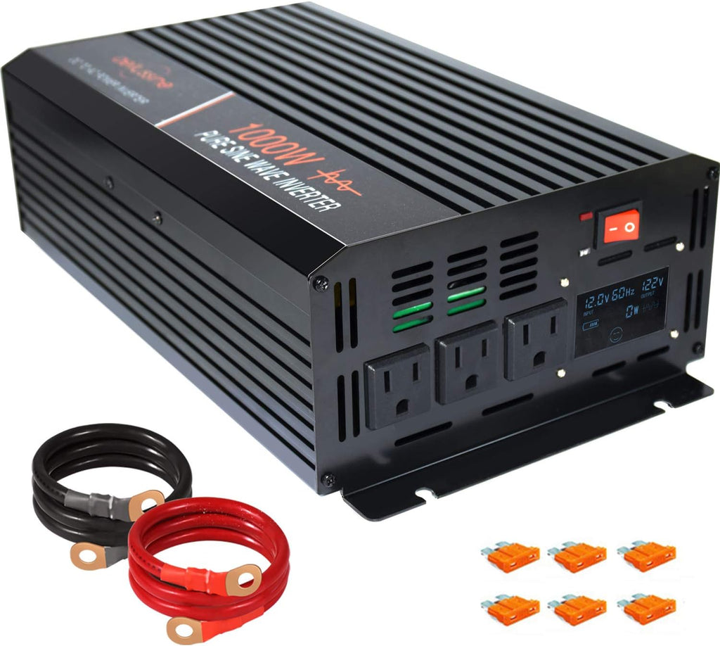 2000W Pure Sine Wave Power Inverter 12v DC to AC 120v Converter D477