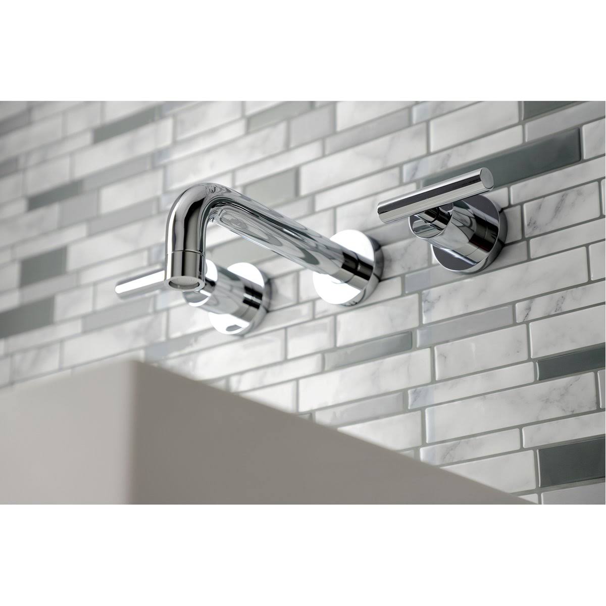 2-Handle Wall Mount Bathroom Faucet, Antique Brass X5960