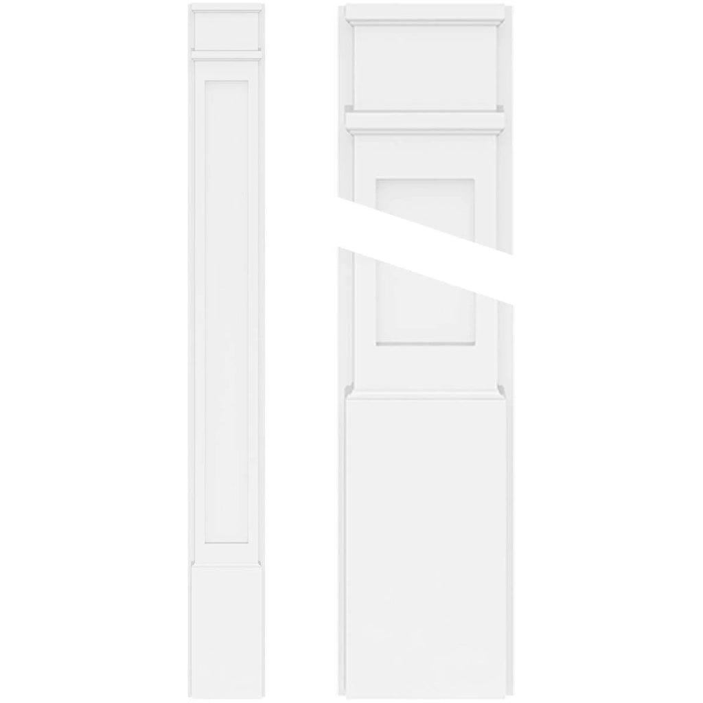 PVC Pilaster with Decorative Capital & Base (Pair) S369