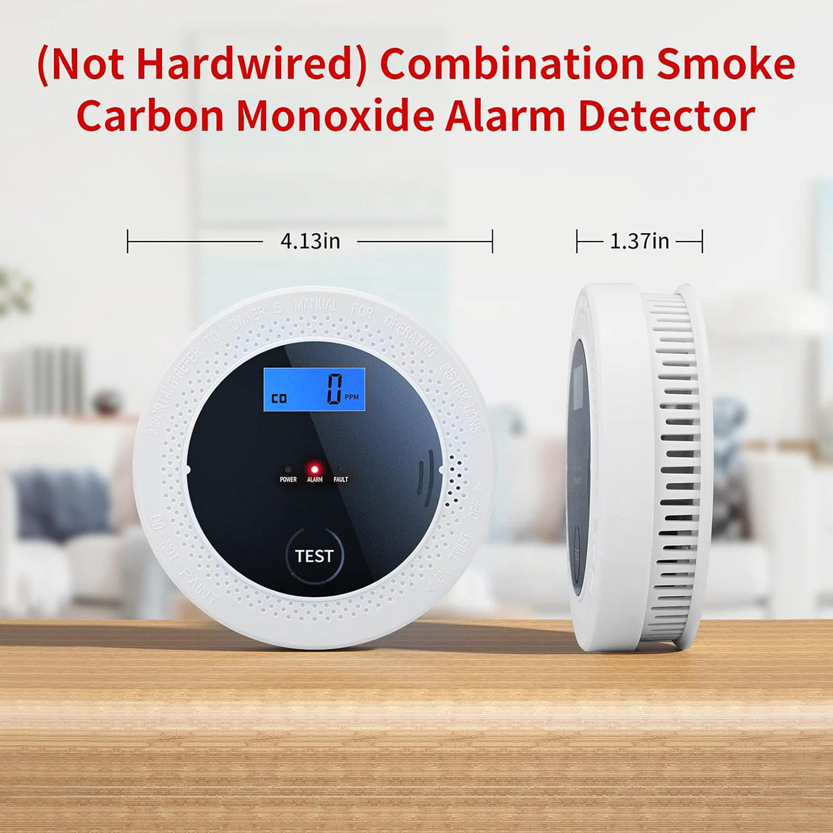 Smoke and Carbon Monoxide Alarm Detector with Photoelectric Sensor W64802