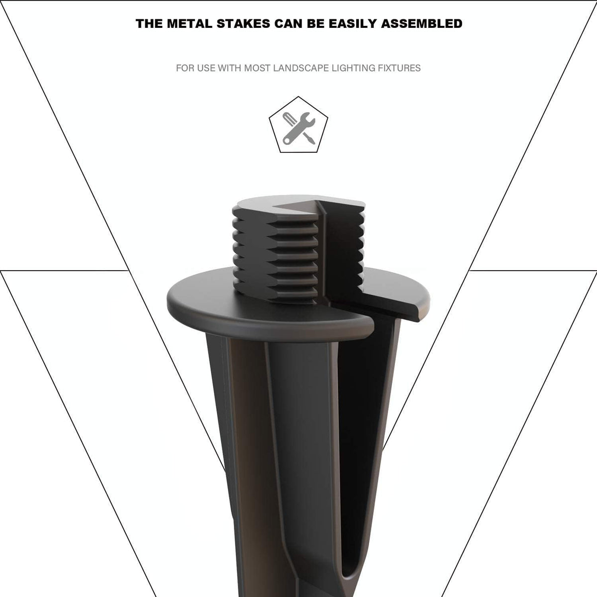 Metal Ground Spike Stake Replacement 3/4 IN-14 NPSM Male Thread B853028