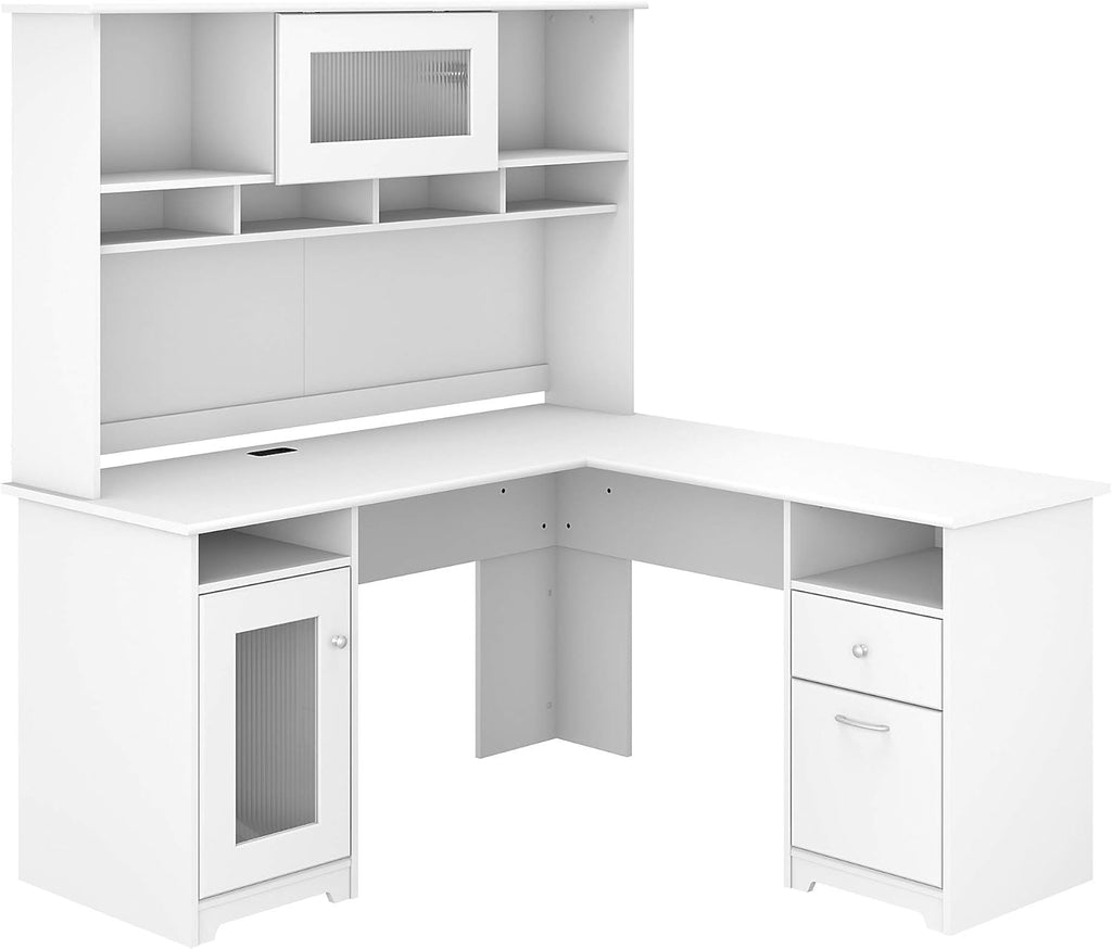 L Shaped Desk with Hutch P29633