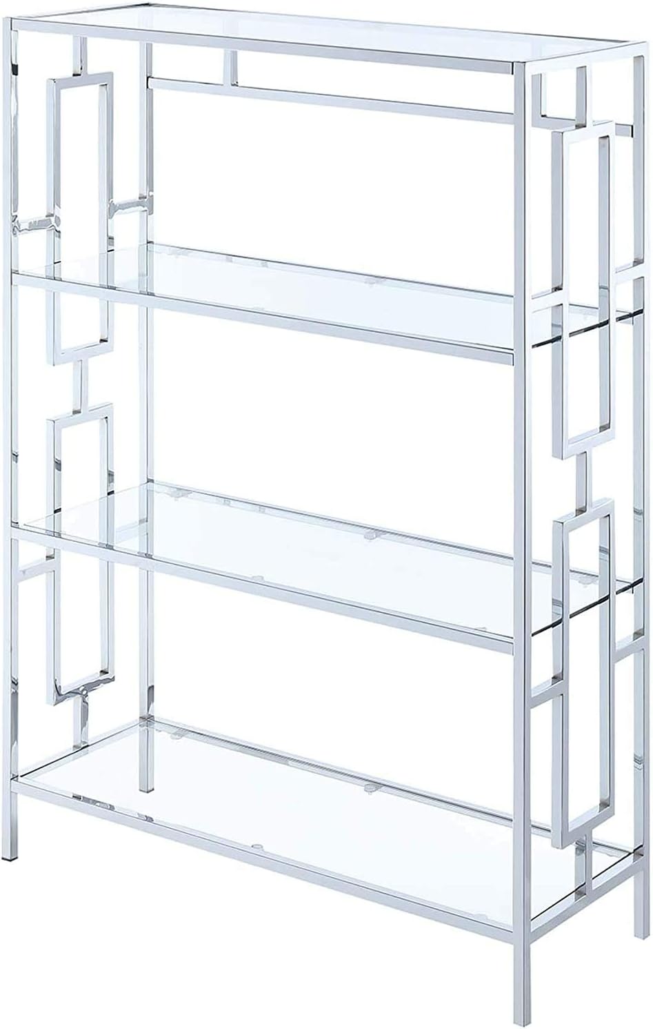 4 Tier Clear Glass Bookcase X773858