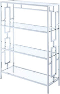 4 Tier Clear Glass Bookcase X773858