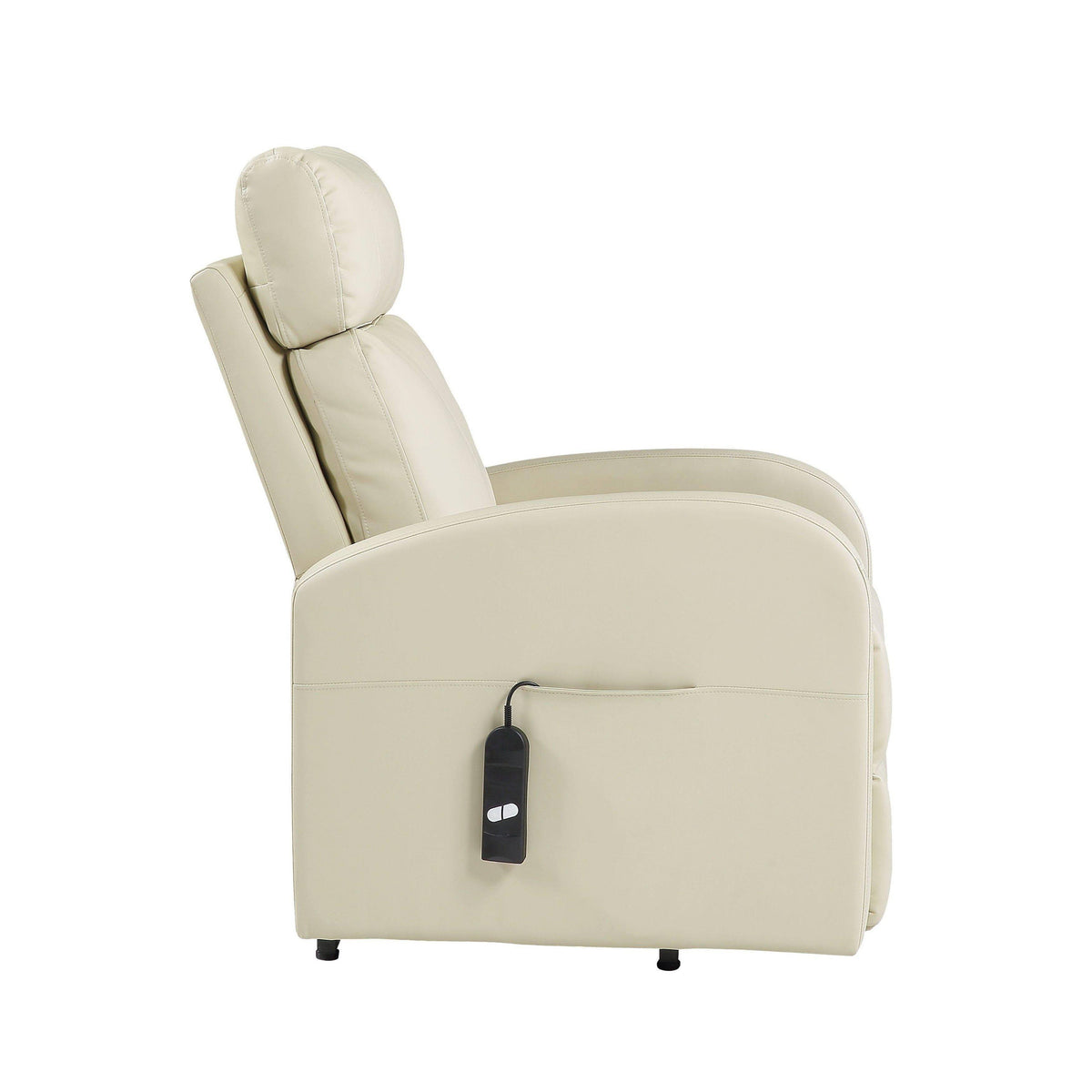 Beige PU Power Lift Recliner S582