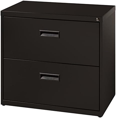 2 Drawer Lateral File Cabinet in Black D803