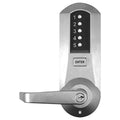 Satin Chrome Push Button Lock with Lever U4762