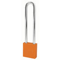 Orange Solid Aluminum Rectangular Padlock K7958