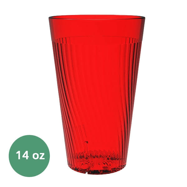 14 oz. Red Polycarbonate Tumbler Pack of 6 W997141