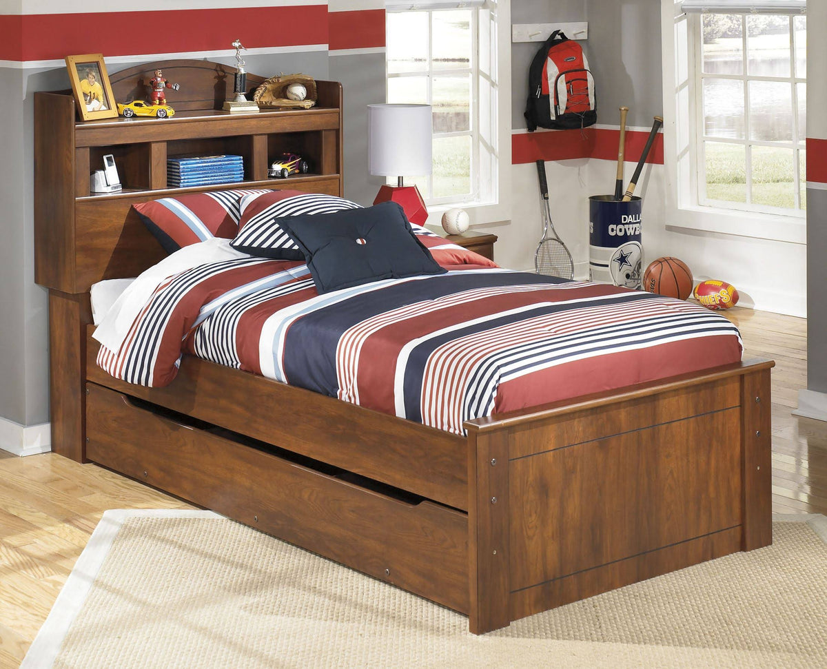 Twin Bookcase Headboard Brown E974
