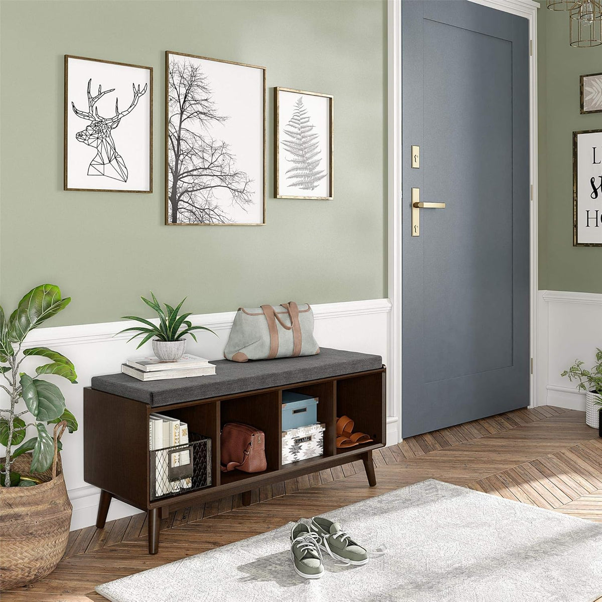 4 Shelf Walnut Bookcase O23352