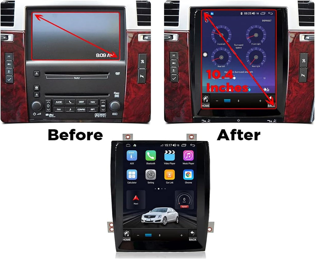 Android 11 Radio Replacement 10.4inch Touch Screen 3+32G Wireless Carplay Android Auto 4G LTE WiFi L434646