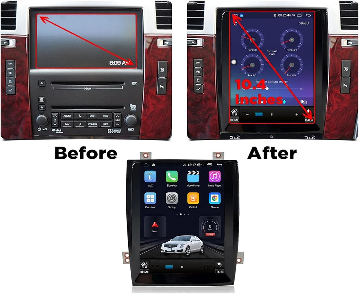 Android 11 Radio Replacement 10.4inch Touch Screen 3+32G Wireless Carplay Android Auto 4G LTE WiFi L434646