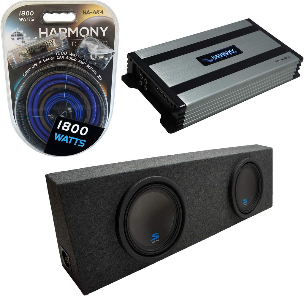 Dual 12 Sub Box Enclosure with Amplifier & Amp Kit U33221
