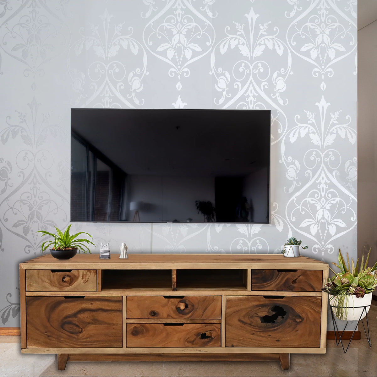 Live Edge Suar 6 Drawer Dresser B82112