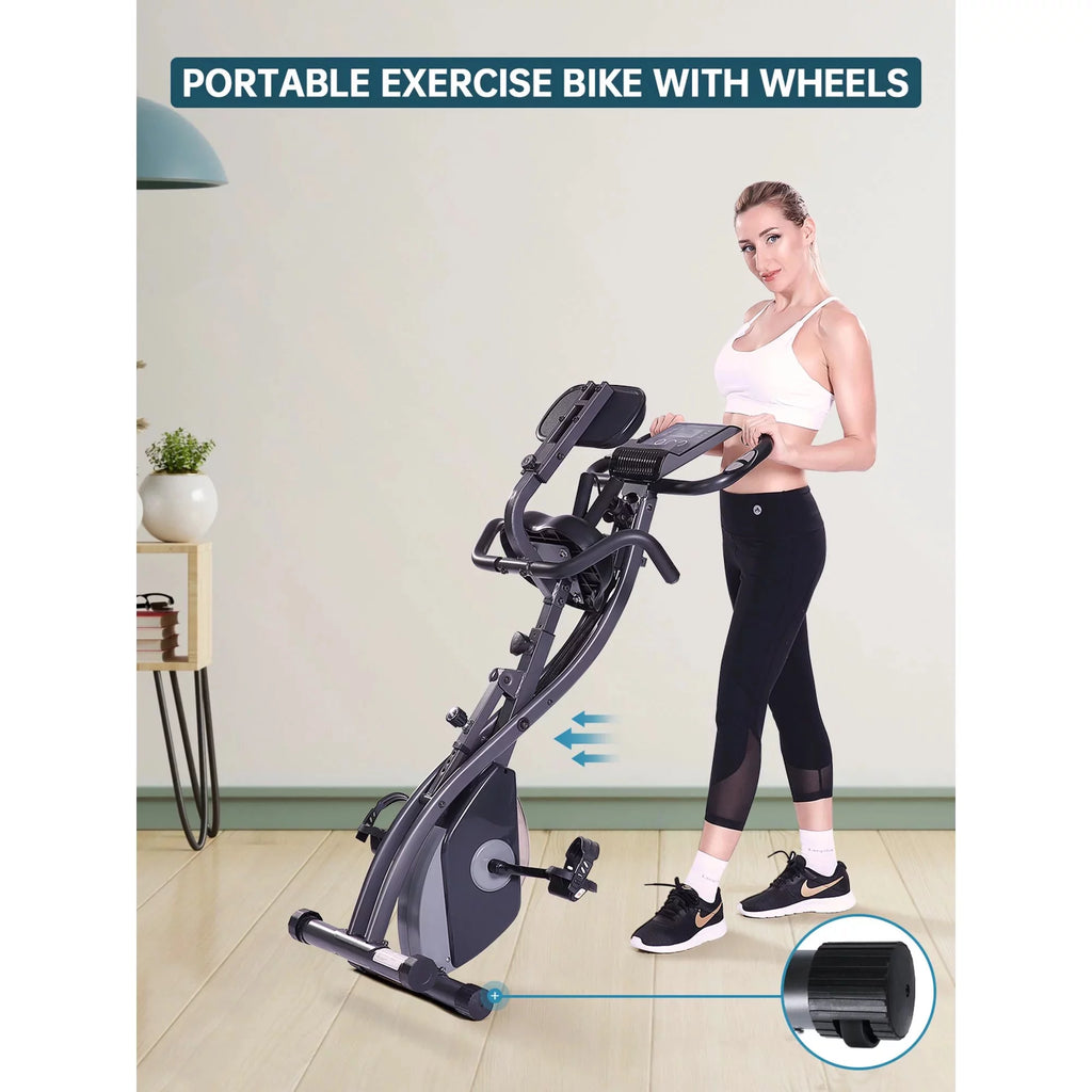 Folding Magnetic Stationary Exercise Bike V4121