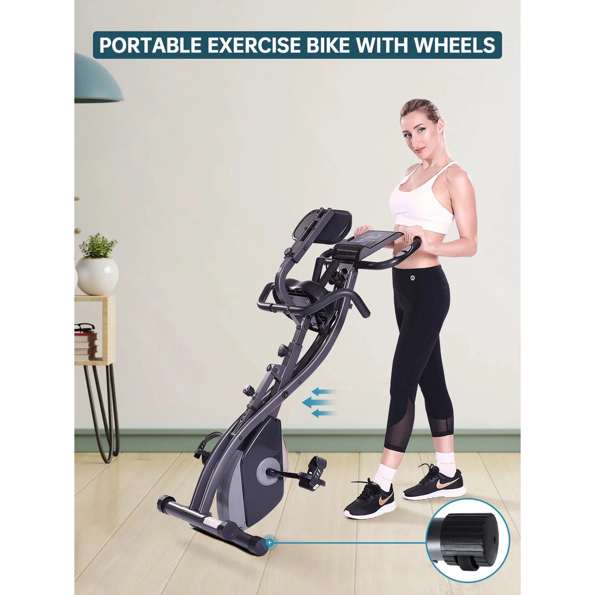 Folding Magnetic Stationary Exercise Bike V4121