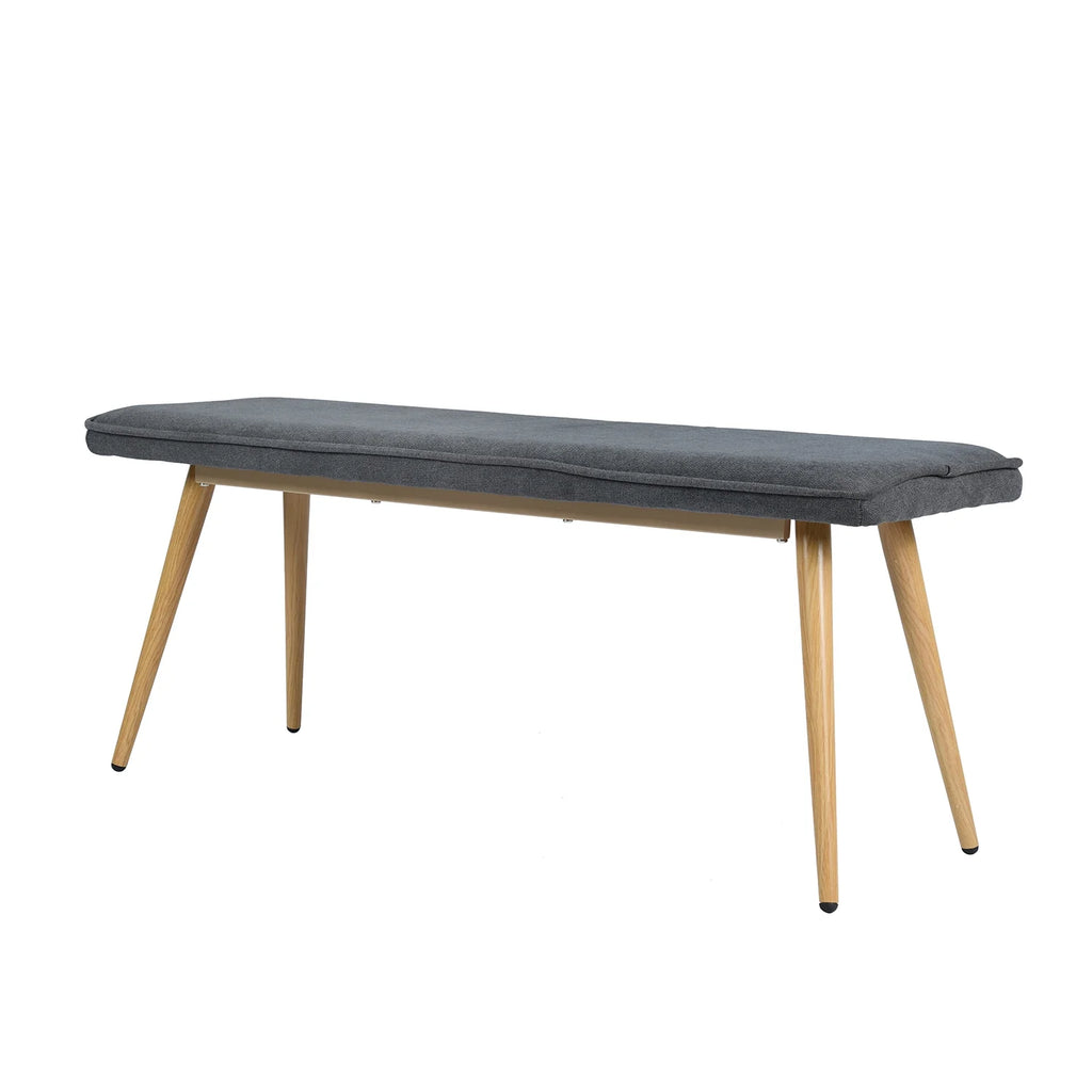 Charcoal Gray Upholstered Tufted Bench G5831