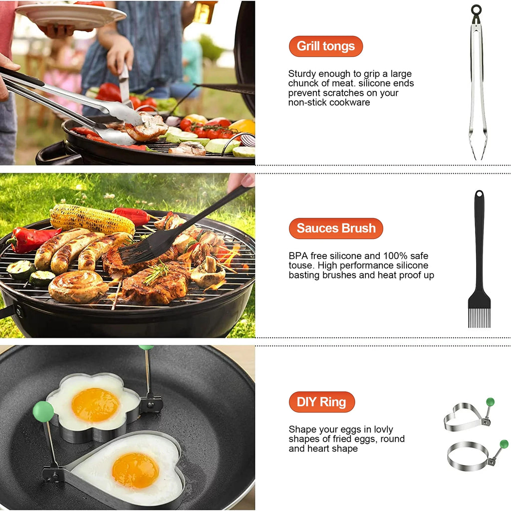 13 Pcs Stainless Steel Griddle Accessories E9267