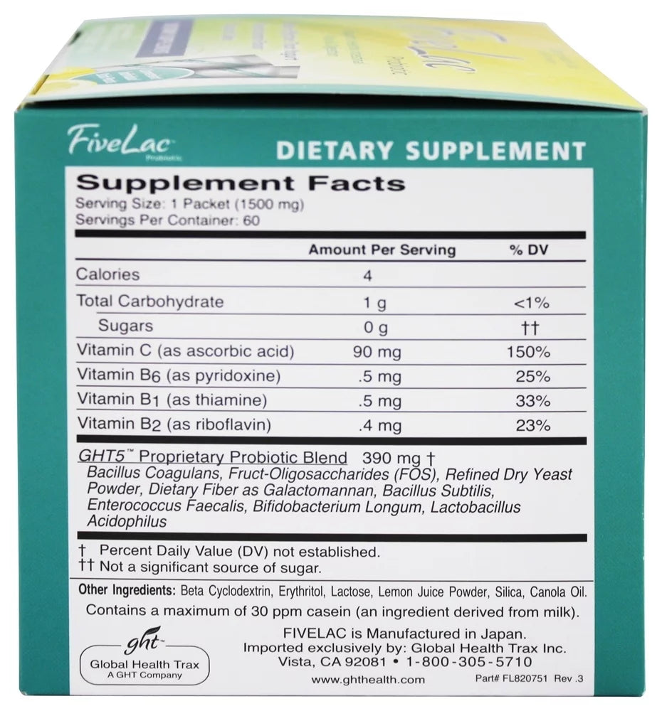 Probiotic Natural Lemon Flavor 60 Packet(s) T51102
