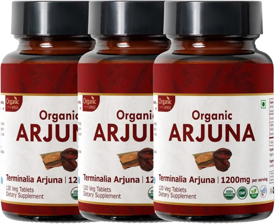 120 Tablets Terminalia Arjuna Organic Vegan N344698