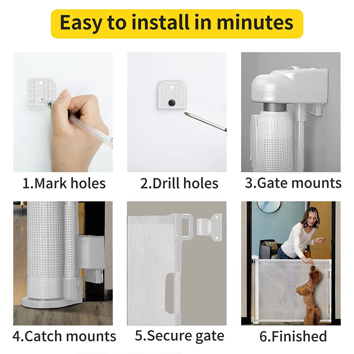 122'' Extra Wide White Baby Gate W6358