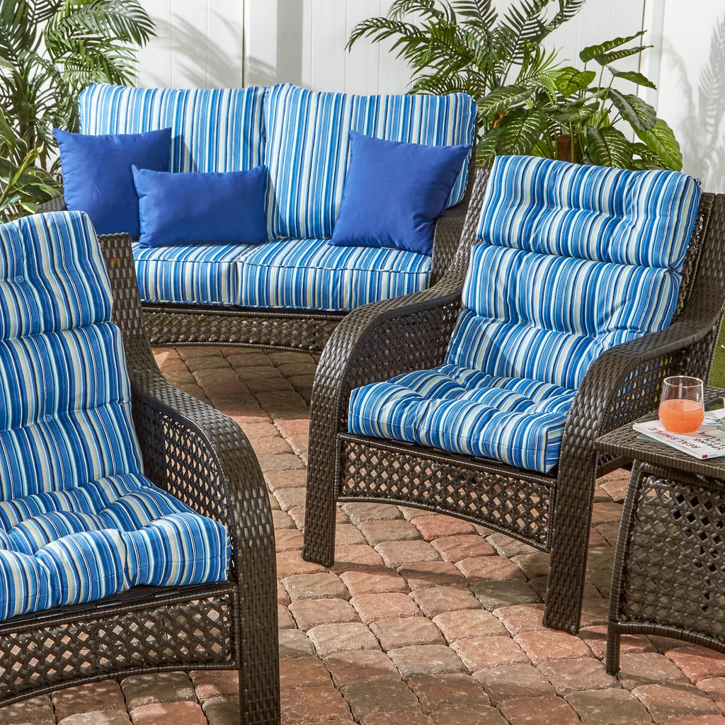 44 x 22 in. Outdoor High Back Chair Cushion Set of 2 B5475
