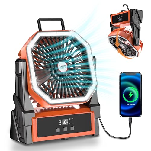 Portable Rechargeable Camping Fan with LED Lantern K732