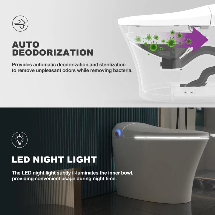 Smart Heated Bidet Toilet with Remote Control F2014