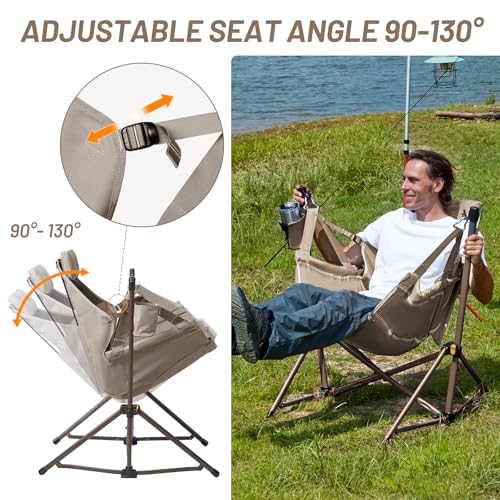 Adjustable Heavy Duty Folding Hammock Camping Chair 2 Pack B802756