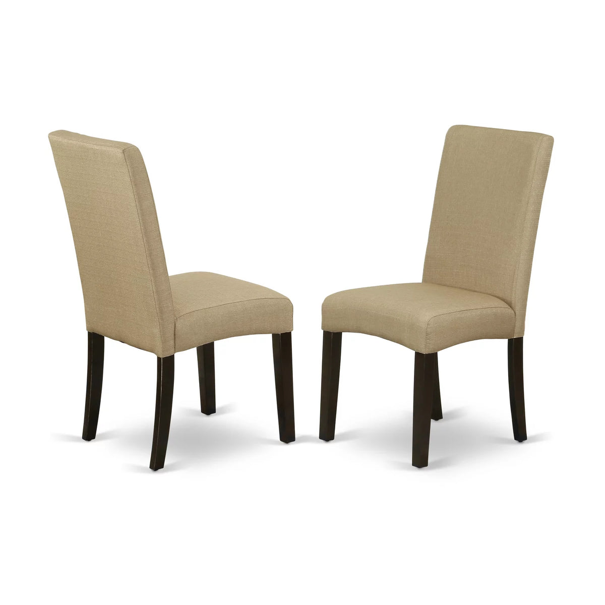 Brown Linen Fabric Parson Chair V707859