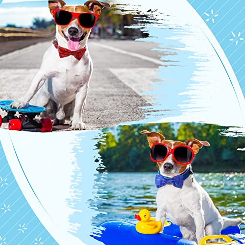 16 Pieces Dog Bow Ties Collar Attachment with Rubber Bands S68442