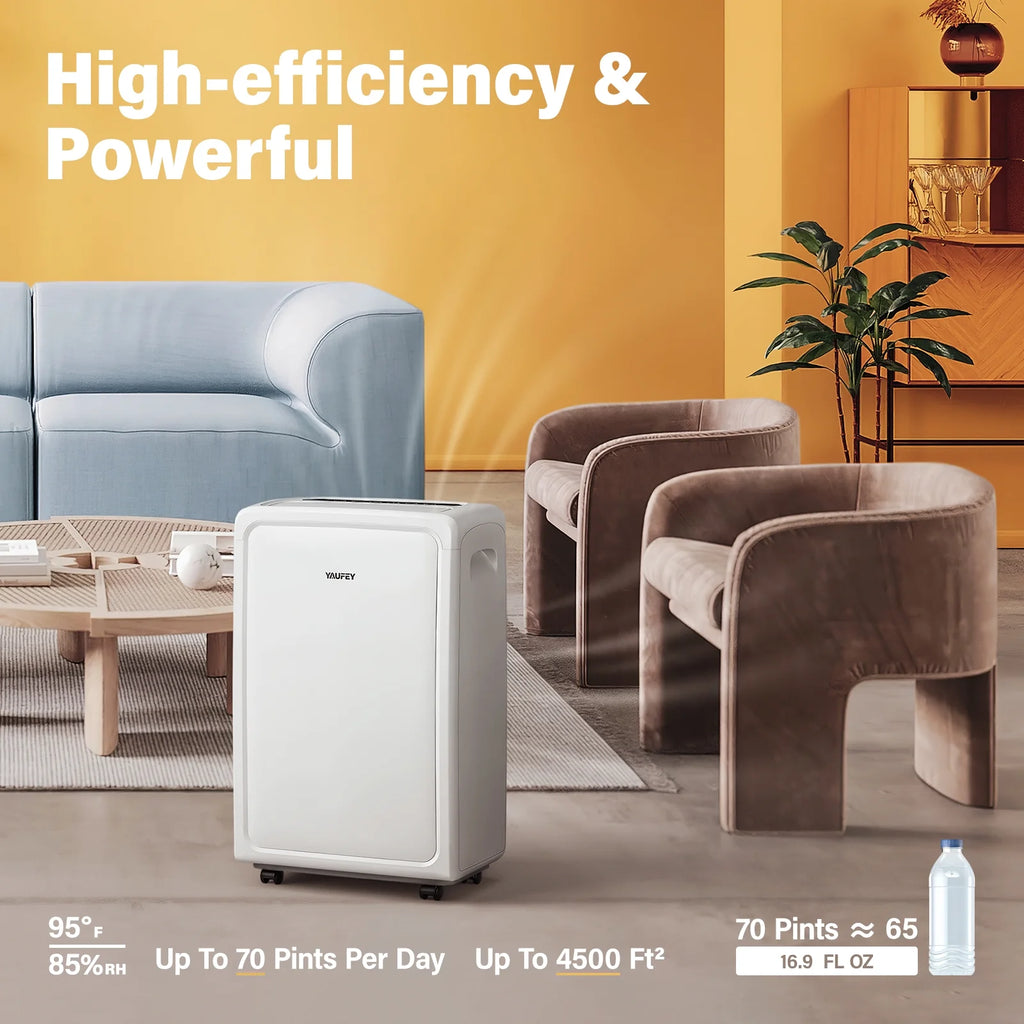 55 Pints Home Dehumidifier with Drain Hose H209236