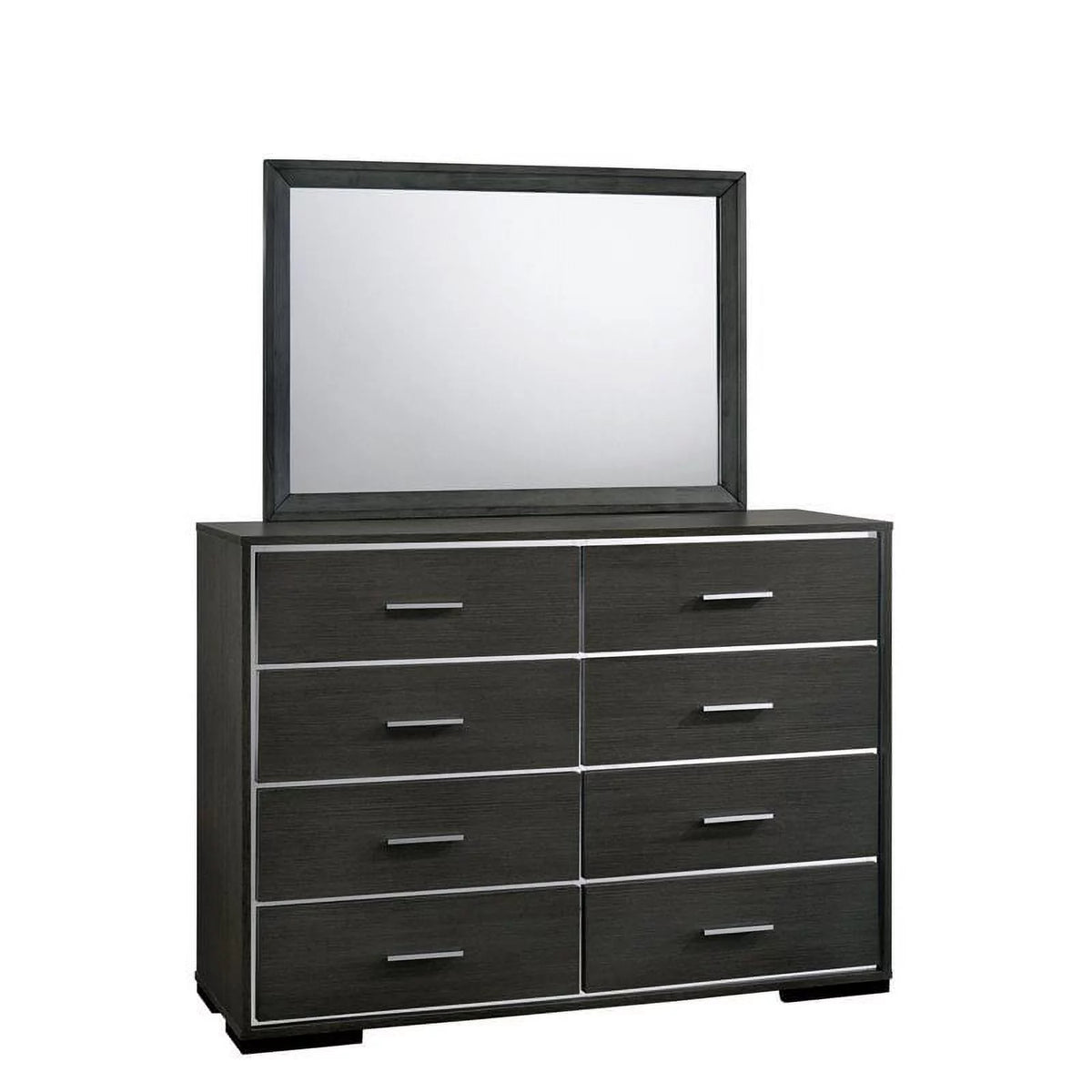 2-Piece Wood Dresser and Mirror B806
