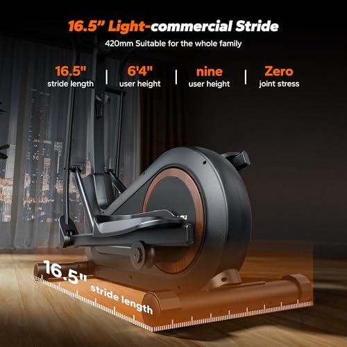 Elliptical Exercise Machine with 16.5-19IN Stride, Automatic Resistance, 400lbs Capacity E47294