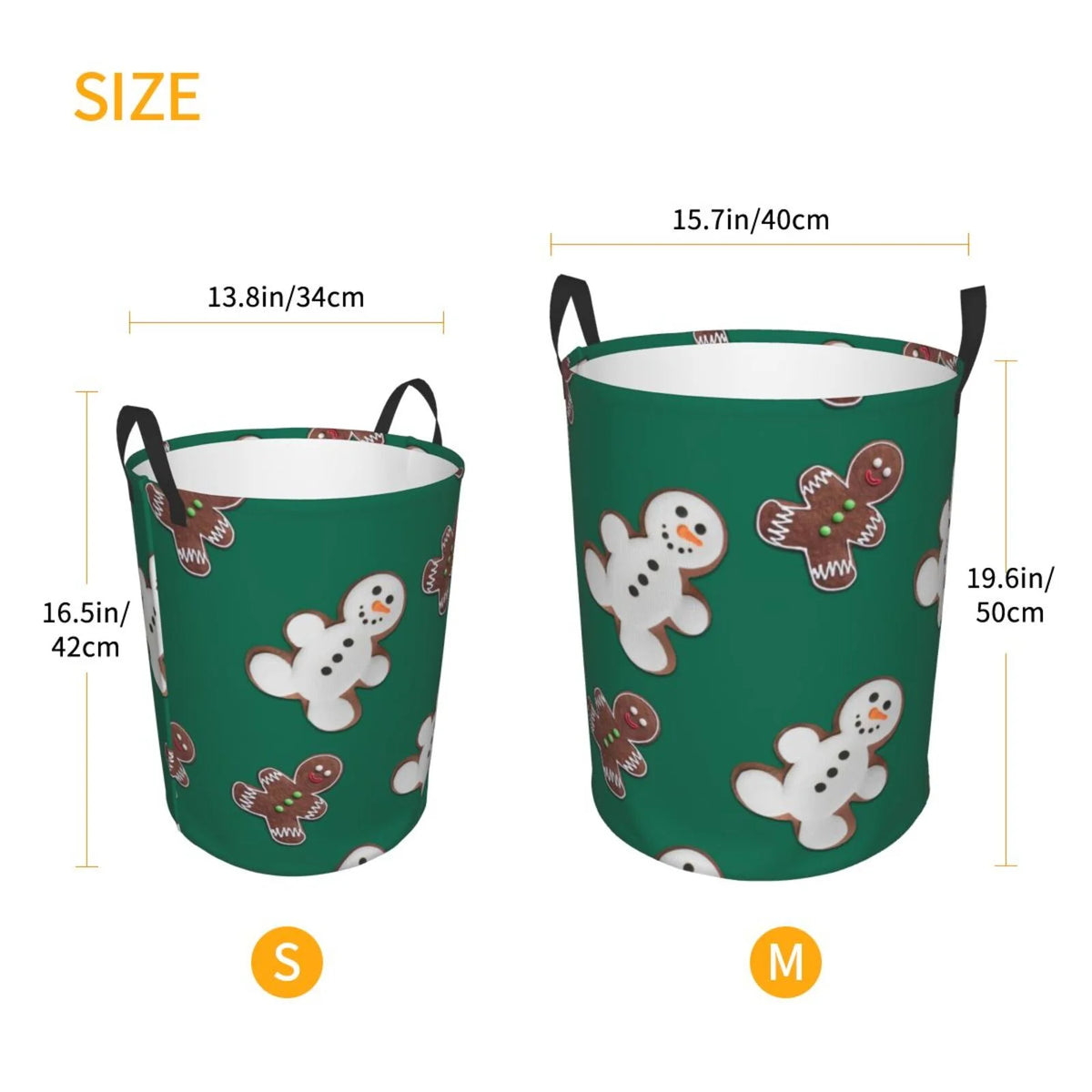 Laundry Hamper With Leather Laundry Basket Waterproof Round Collapsible S1565