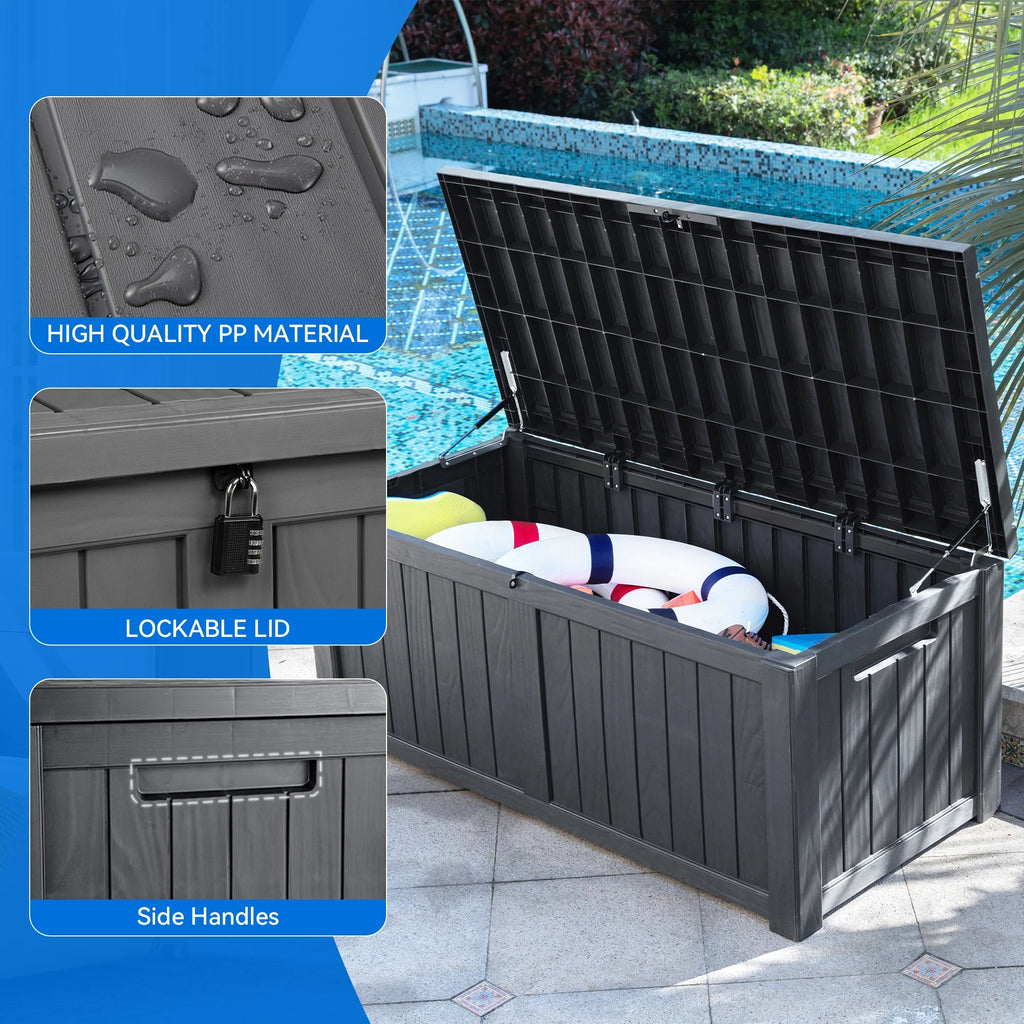 Outdoor Storage Deck Box 120 Gallon Resin E3197